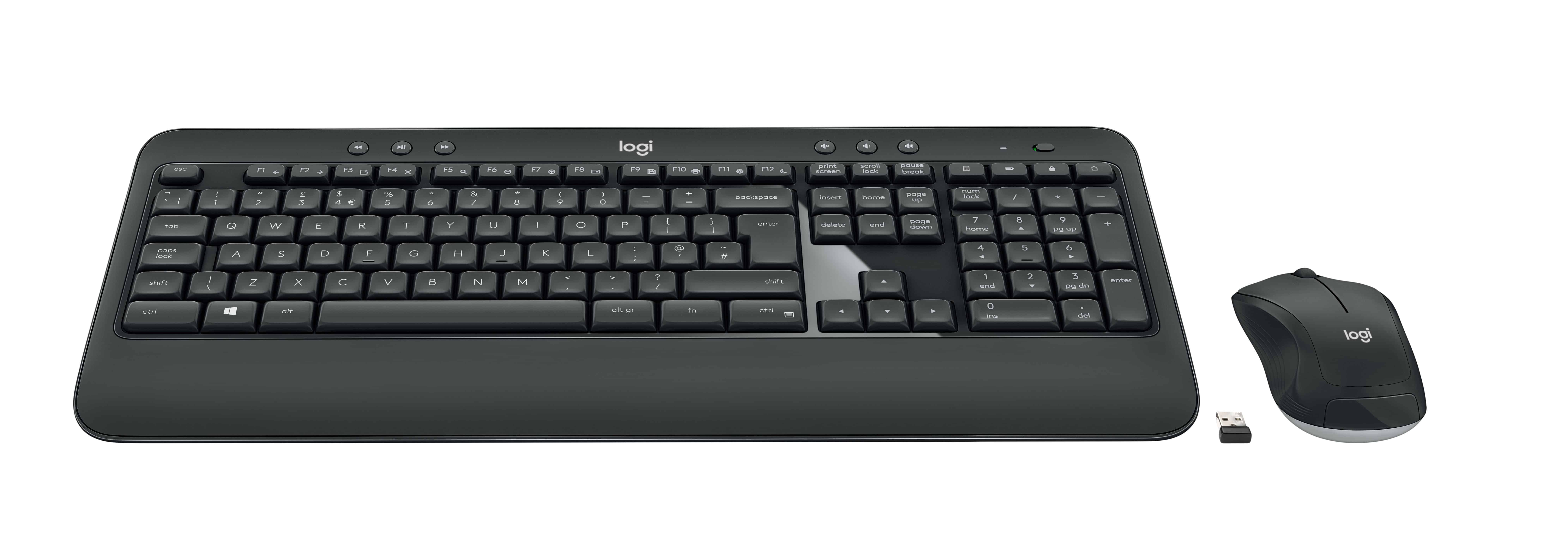 Logitech Advanced MK540 toetsenbord Inclusief muis USB QWERTY Scandinavisch Zwart, Wit (920-008683) thumbnail