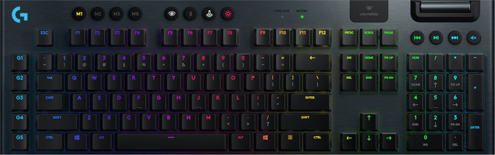 Logitech G G915 toetsenbord RF-draadloos + Bluetooth QWERTY Engels Koolstof (920-008908) thumbnail
