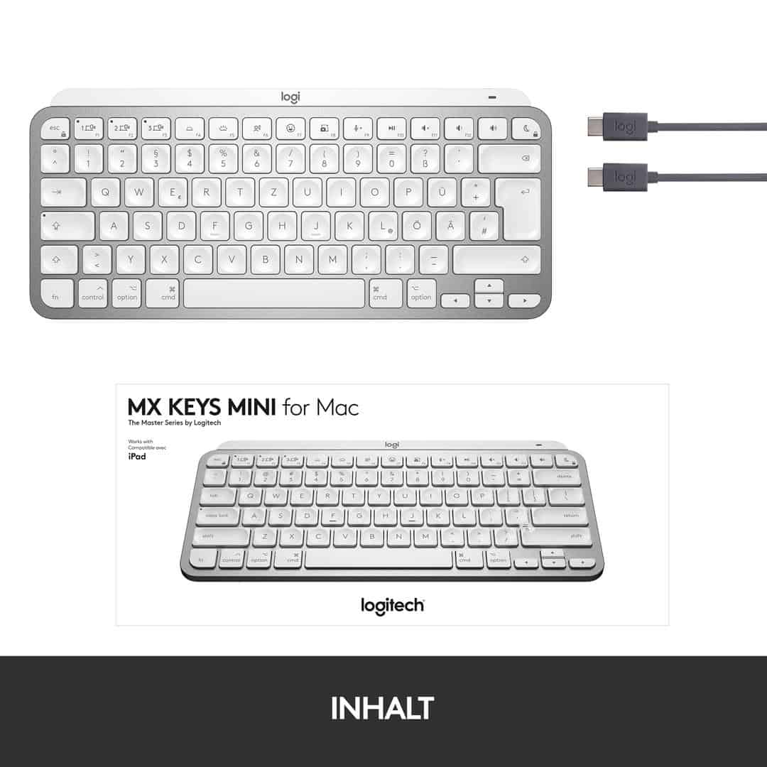Logitech LOGI MX Keys Mini Mac PALE GREY FR (920-010520) thumbnail