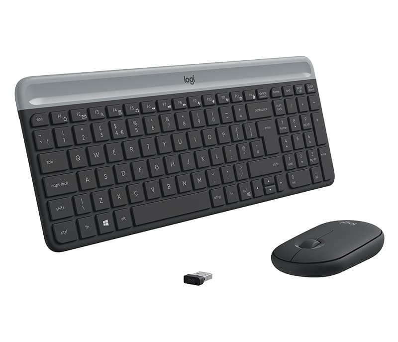 Logitech MK470 toetsenbord Inclusief muis Universeel RF Draadloos QWERTY US International Grafiet (920-009204) thumbnail