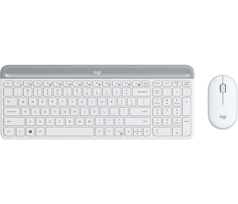 Logitech MK470 toetsenbord Inclusief muis RF Draadloos QWERTY Engels Wit (920-009205) thumbnail