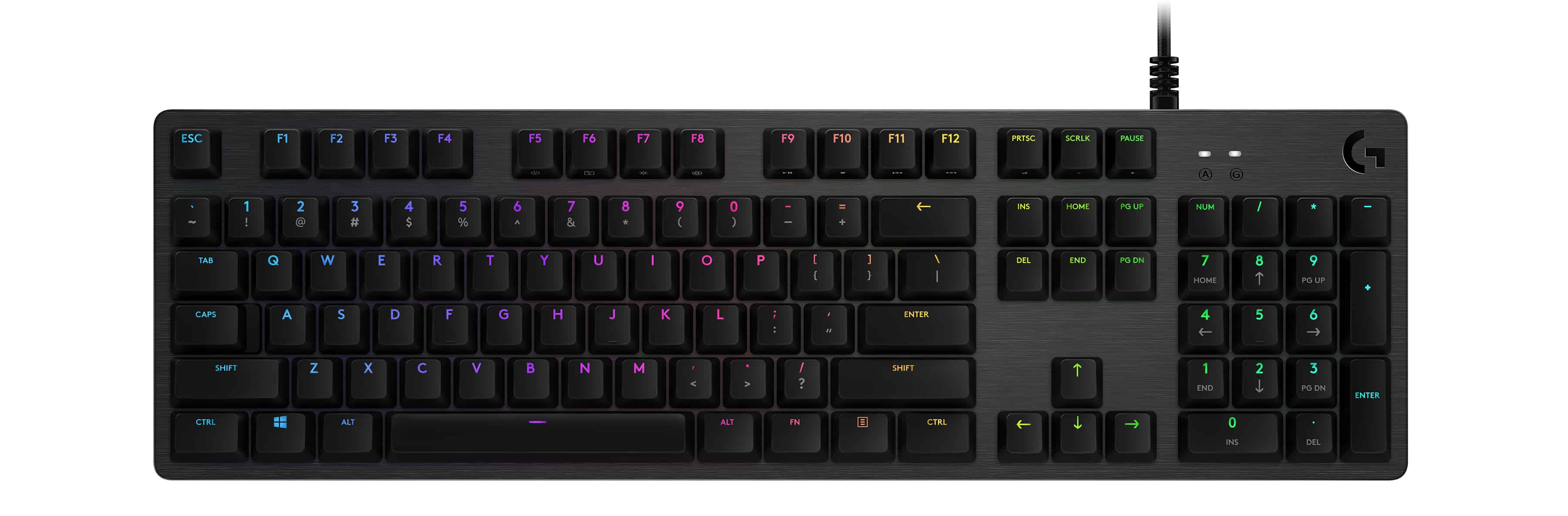 Logitech G G512 CARBON LIGHTSYNC RGB Mechanical Gaming Keyboard with GX Brown switches toetsenbord USB QWERTY Engels Koolstof (920-009350) thumbnail