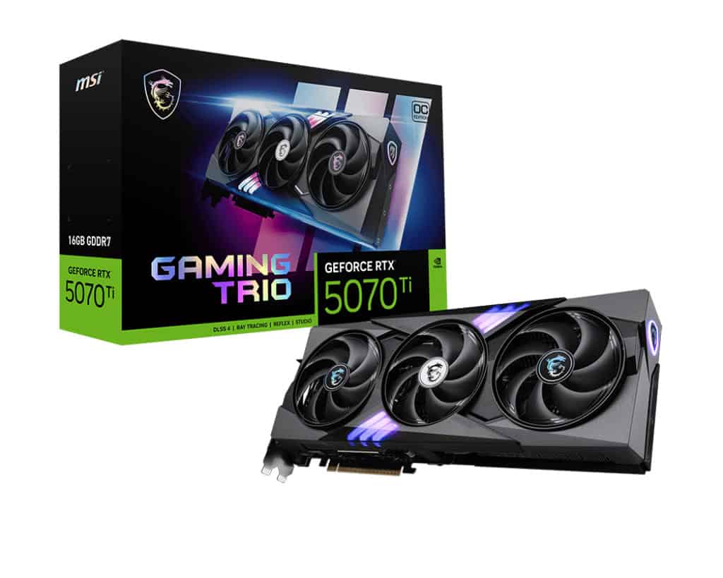MSI GAMING GeForce RTX 5070 Ti 16G TRIO OC NVIDIA 16 GB GDDR7 (GEFORCE RTX 5070 TI 16G GAMING TRIO OC) thumbnail