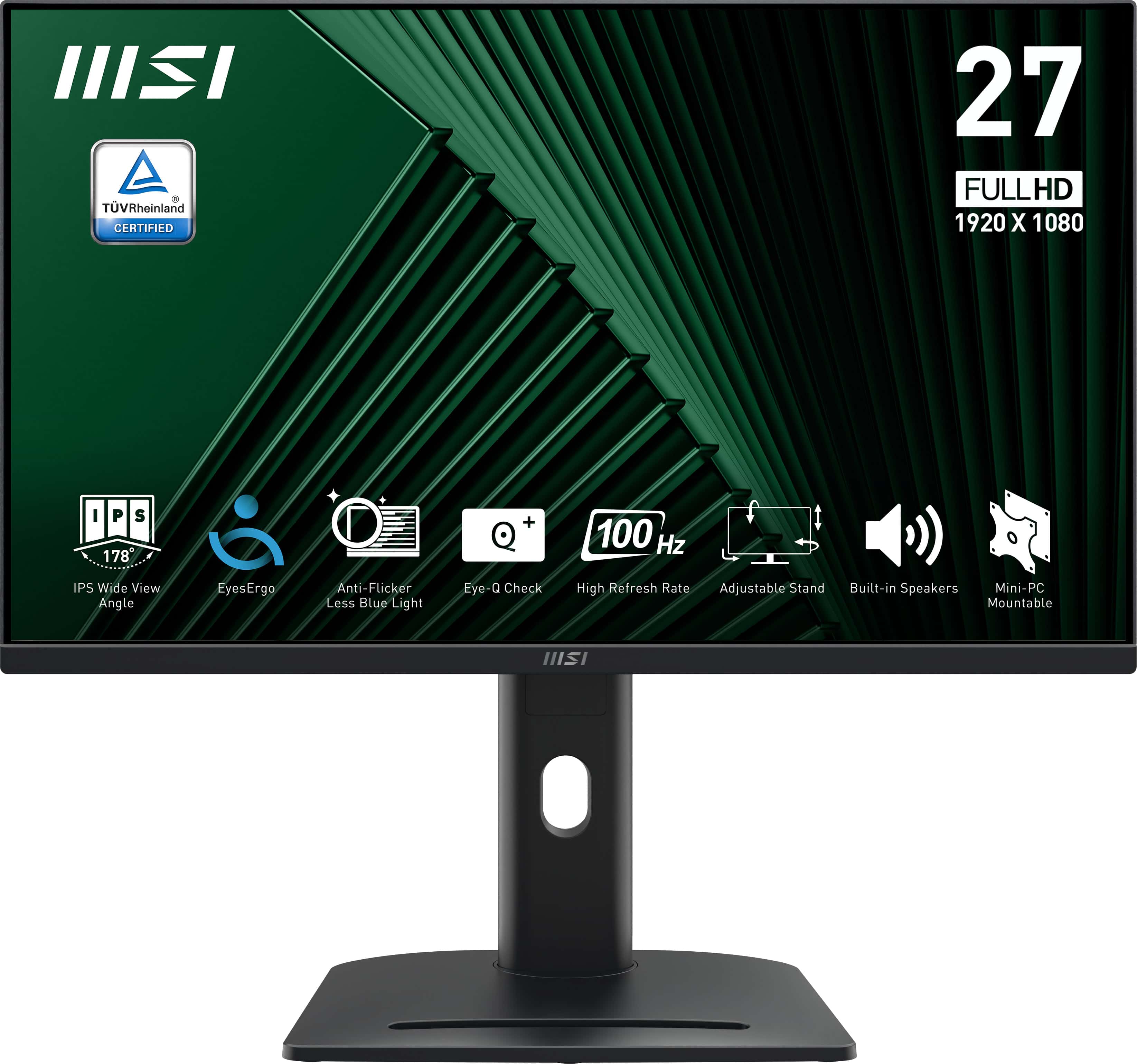 MSI PRO MP275PG computer monitor 68,6 cm (27) 1920 x 1080 Pixels Full HD LCD Zwart (PRO MP275PG) thumbnail