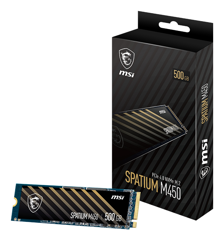 MSI Spatium M450 PCIe 4.0 NVMe M.2 500GB PCI Express 4.0 3D NAND (S78-440K220-P83) thumbnail