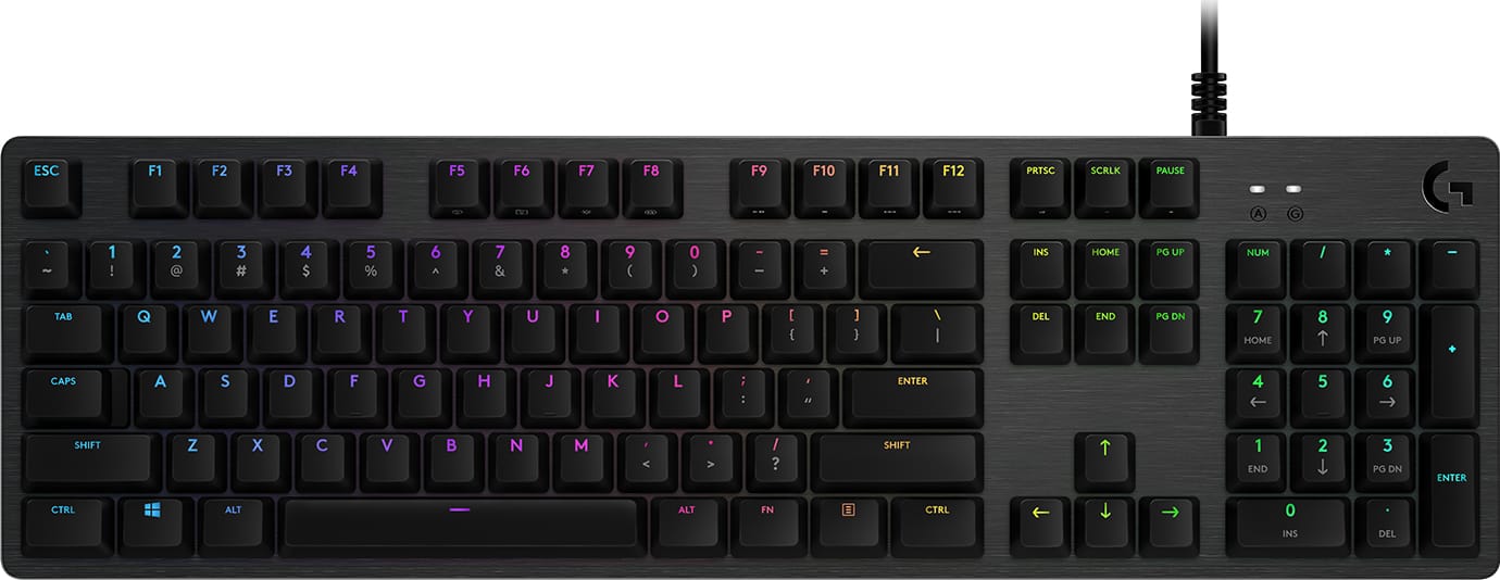 Logitech G G512 CARBON LIGHTSYNC RGB Mechanical Gaming Keyboard with GX Red switches toetsenbord USB Engels Koolstof (920-009368) thumbnail