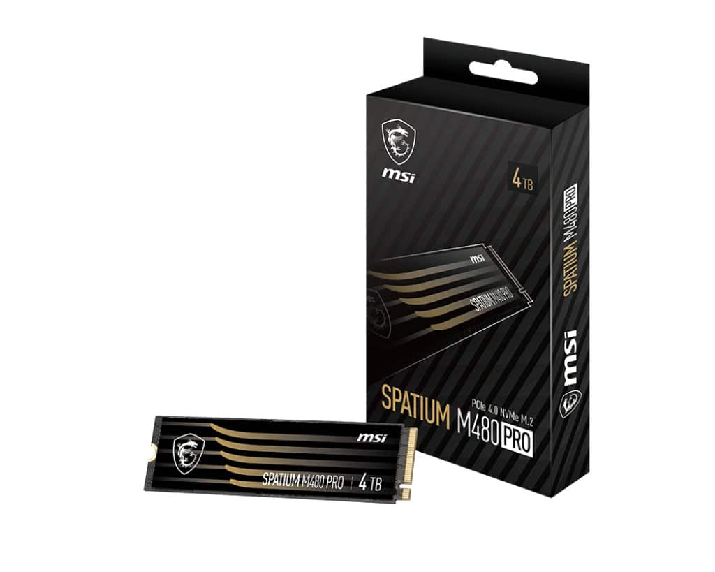 MSI SPATIUM M480 PRO PCIE 4.0 NVME M.2 4TB internal solid state drive PCI Express 4.0 3D NAND (S78-440R050-P83) thumbnail