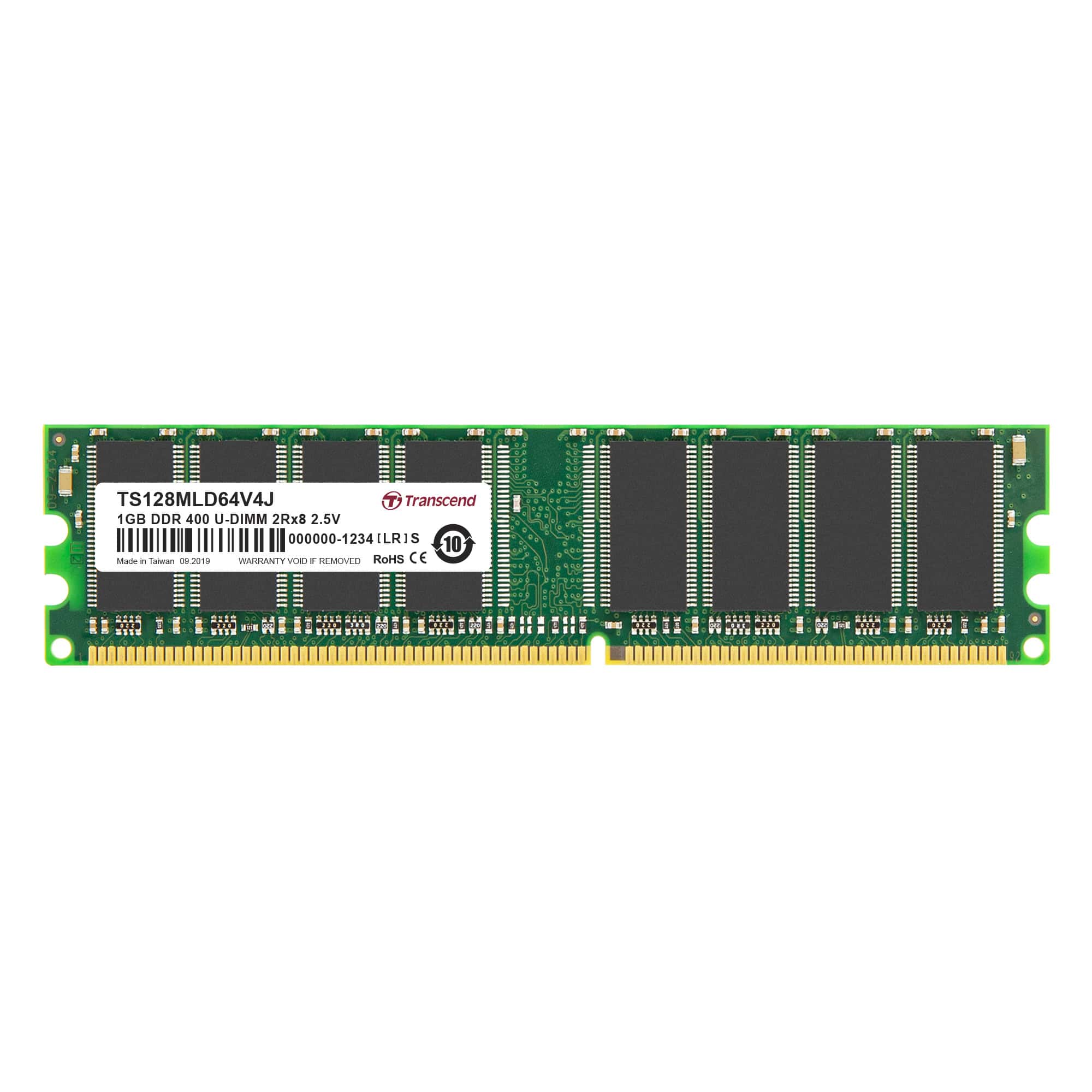 TRANSCEND 1GB SDRAM DDR400 CL3 (TS128MLD64V4J) thumbnail