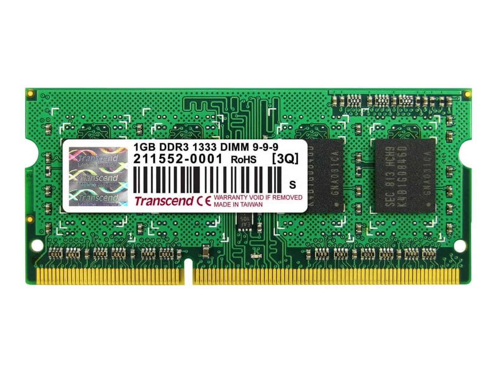 TRANSCEND 1GB DDR3 1333MHz soDIMM IND. (TS128MSK64V3U-I) thumbnail