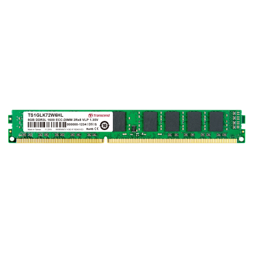 TRANSCEND 8GB DDR3L 1600 ECC-DIMM 2Rx8 (TS1GLK72W6HL) thumbnail