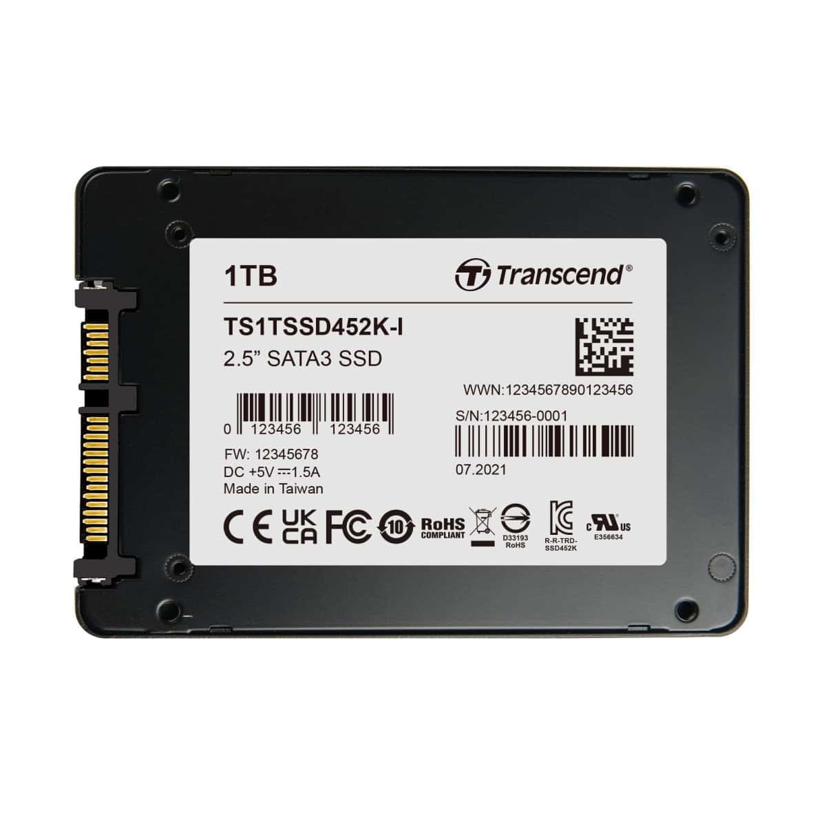 TRANSCEND 1TB 6.35cm 2.5inch SSD (TS1TSSD452K) thumbnail