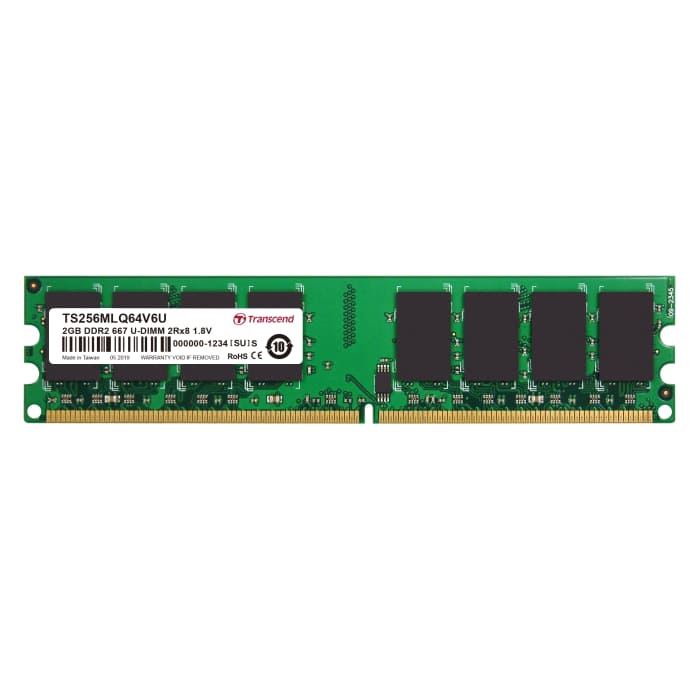 TRANSCEND 2GB DDR2 CL5 667MHz 2 Rank (TS256MLQ64V6U) thumbnail