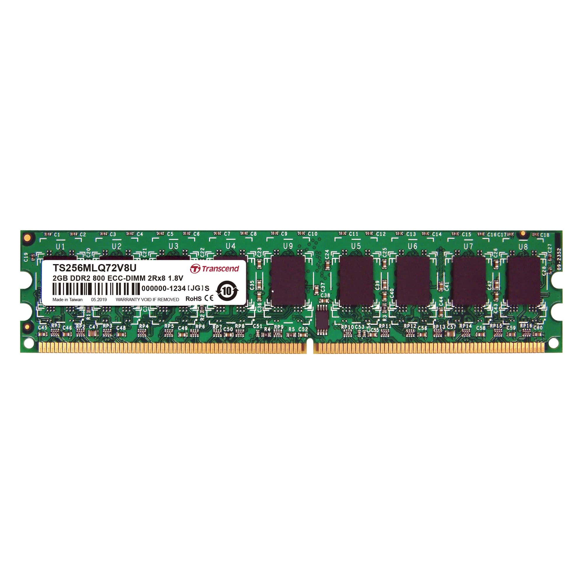 TRANSCEND DIMM 2GB DDR2 PC2-6400 240P (TS256MLQ72V8U) thumbnail