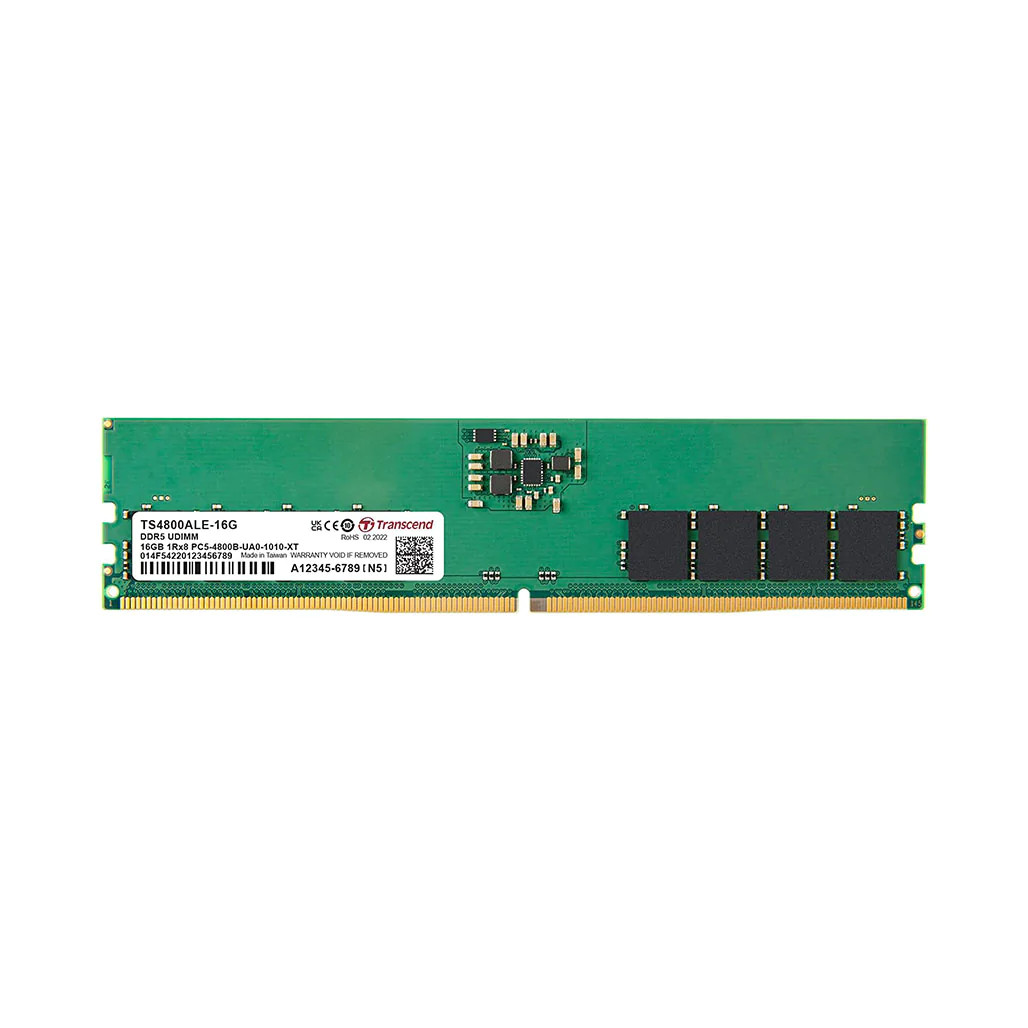 TRANSCEND 16GB DDR5 4800MHz U-DIMM CL40 (TS4800ALE-16G) thumbnail