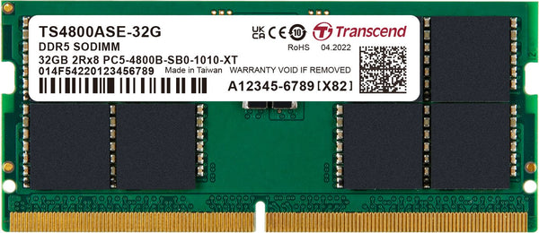 TRANSCEND 32GB DDR5 4800HMz SO-DIMM CL40 (TS4800ASE-32G) thumbnail