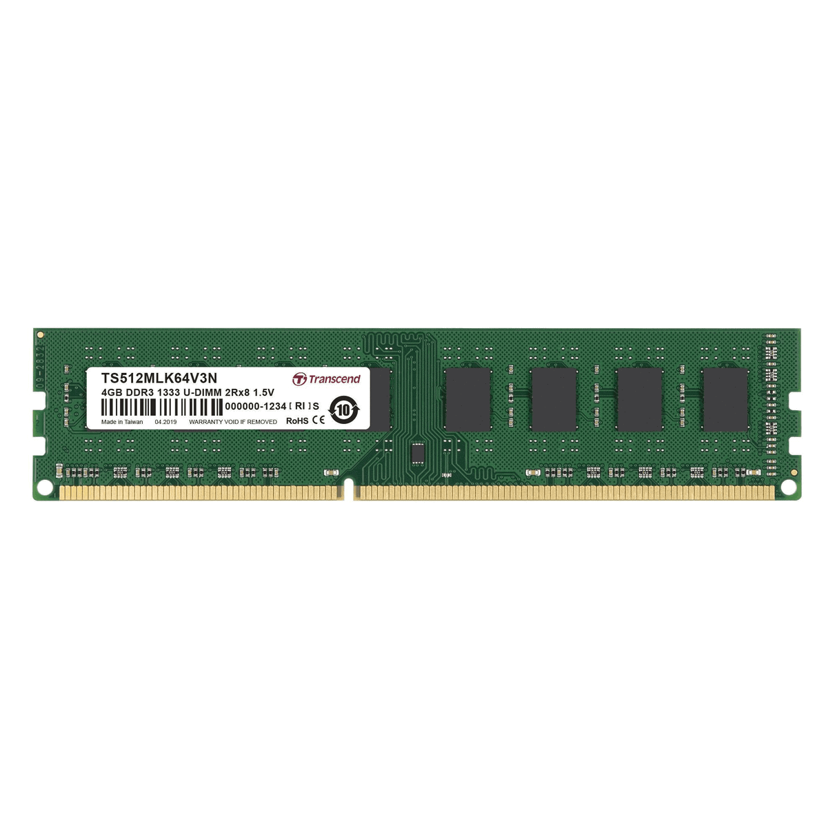 TRANSCEND DIMM TS DDR3  4GB 1333 (TS512MLK64V3N) thumbnail