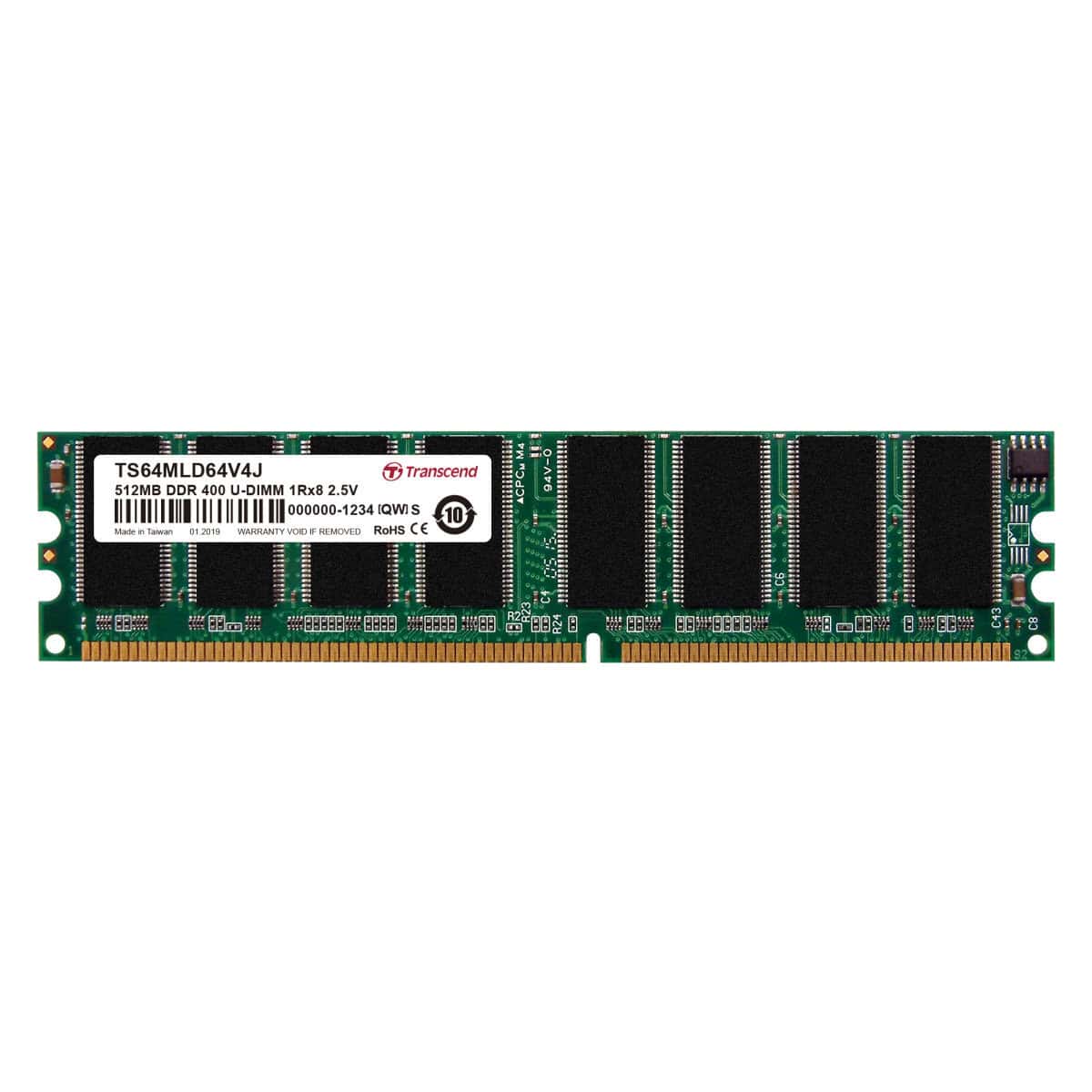 TRANSCEND 512MB SDRAM DDR400 CL3 (TS64MLD64V4J) thumbnail