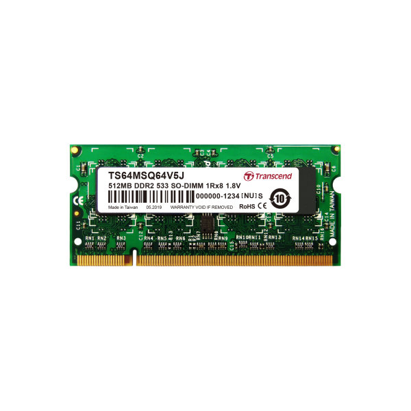 TRANSCEND 512MB soDIMM 200p DDR2 533MHz (TS64MSQ64V5J) thumbnail