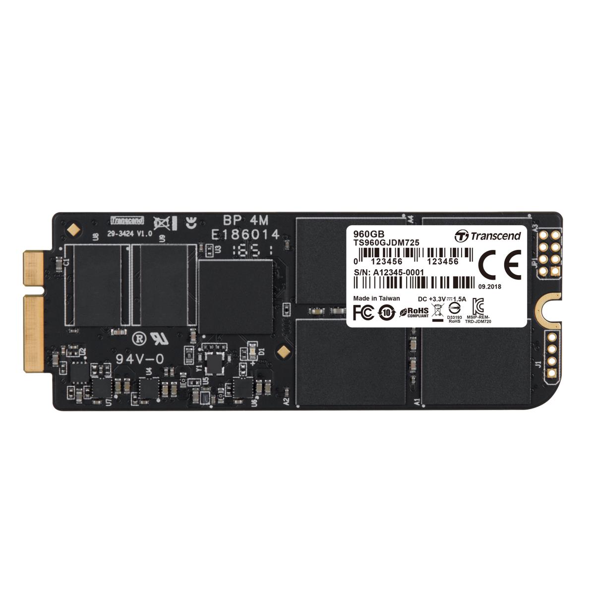 TRANSCEND 960GB SSD JetDrive720 SATA3 (TS960GJDM725) thumbnail
