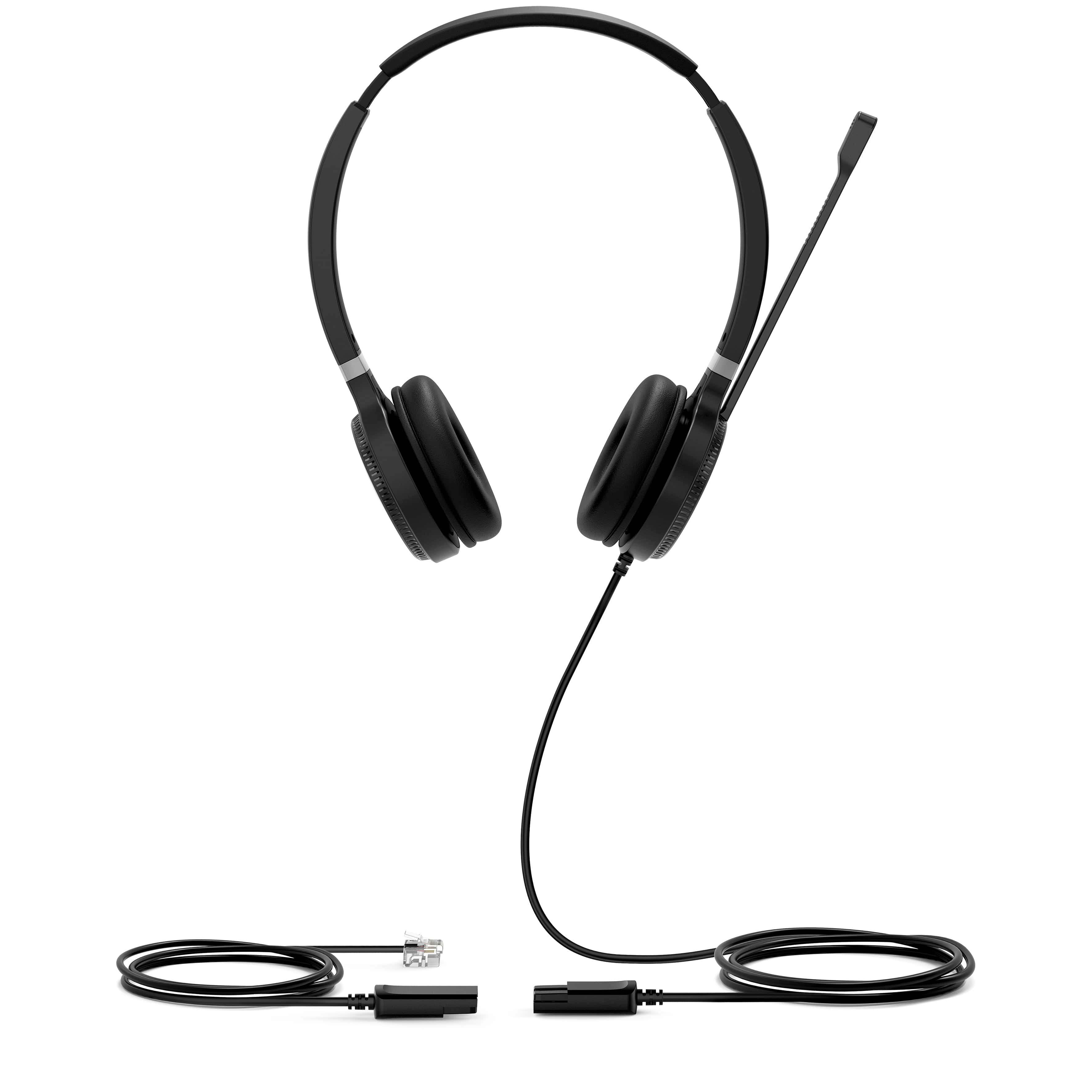 Yealink YHS36 Headset Bedraad Hoofdband Oproepen/muziek Zwart, Zilver (YHS36 DUAL) thumbnail