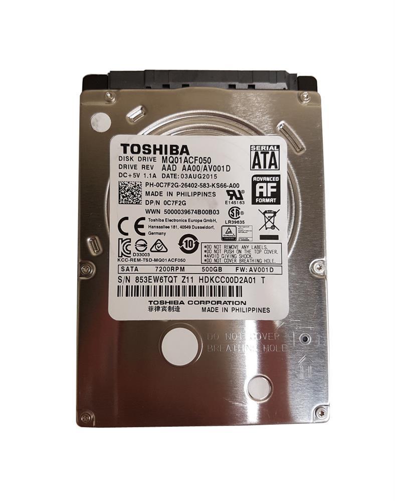 Dell 500GB 7200RPM 2.5 7MM SATA (C7F2G-RFB) thumbnail