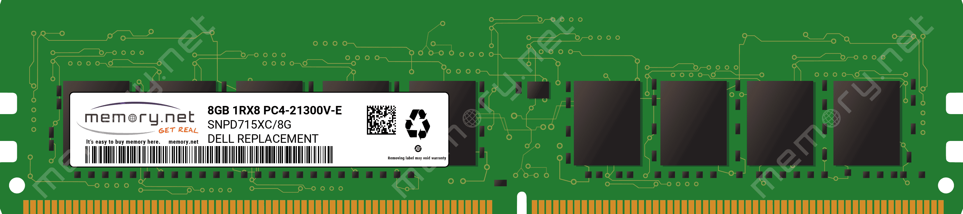 Dell 8GB 1Rx8 PC4-21300V-E (SNPD715XC-RFB) thumbnail