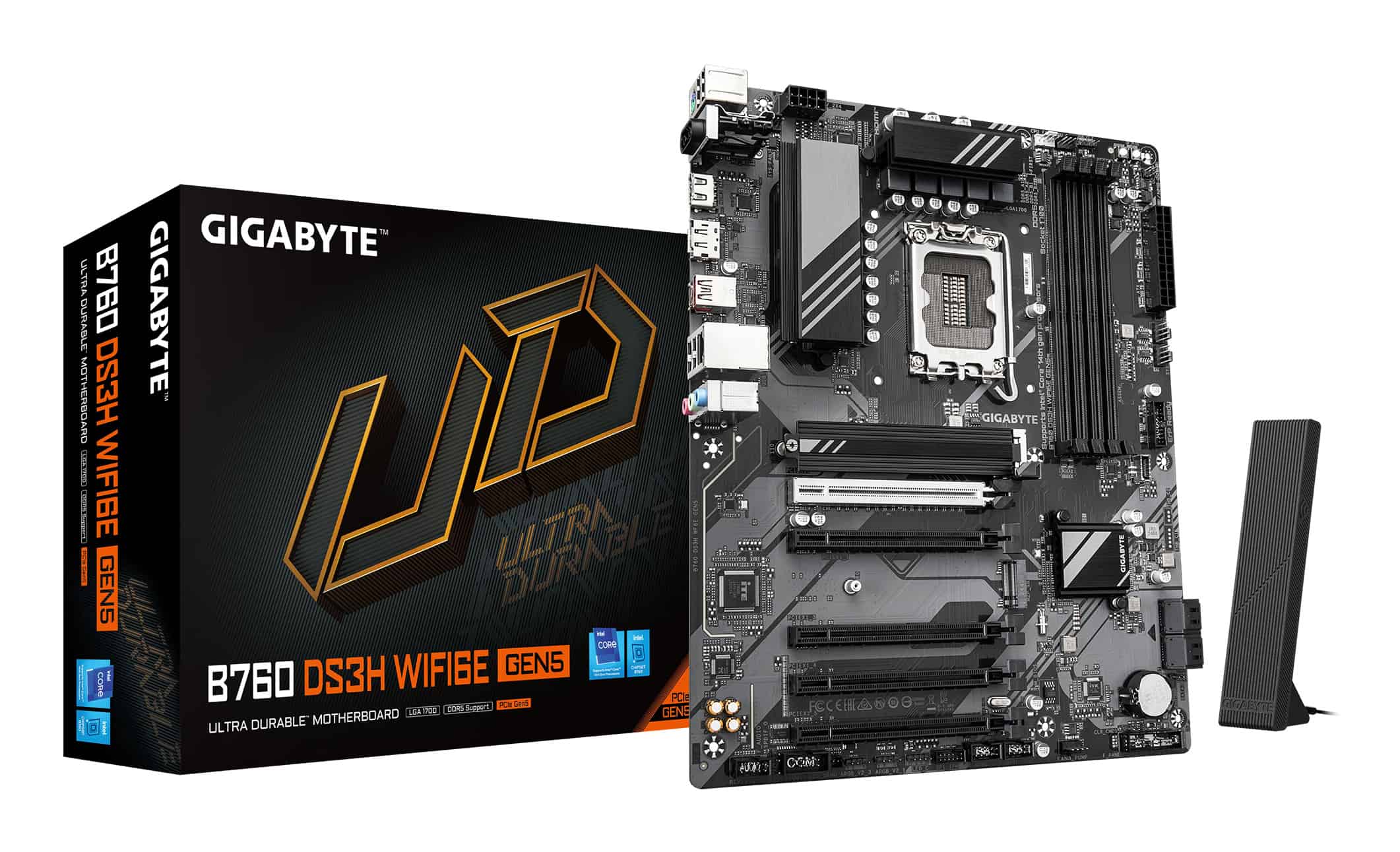 GIGABYTE B760 DS3H WIFI6E GEN5 Intel B760 Express LGA 1700 ATX (B760 DS3H WF6E GEN5) thumbnail