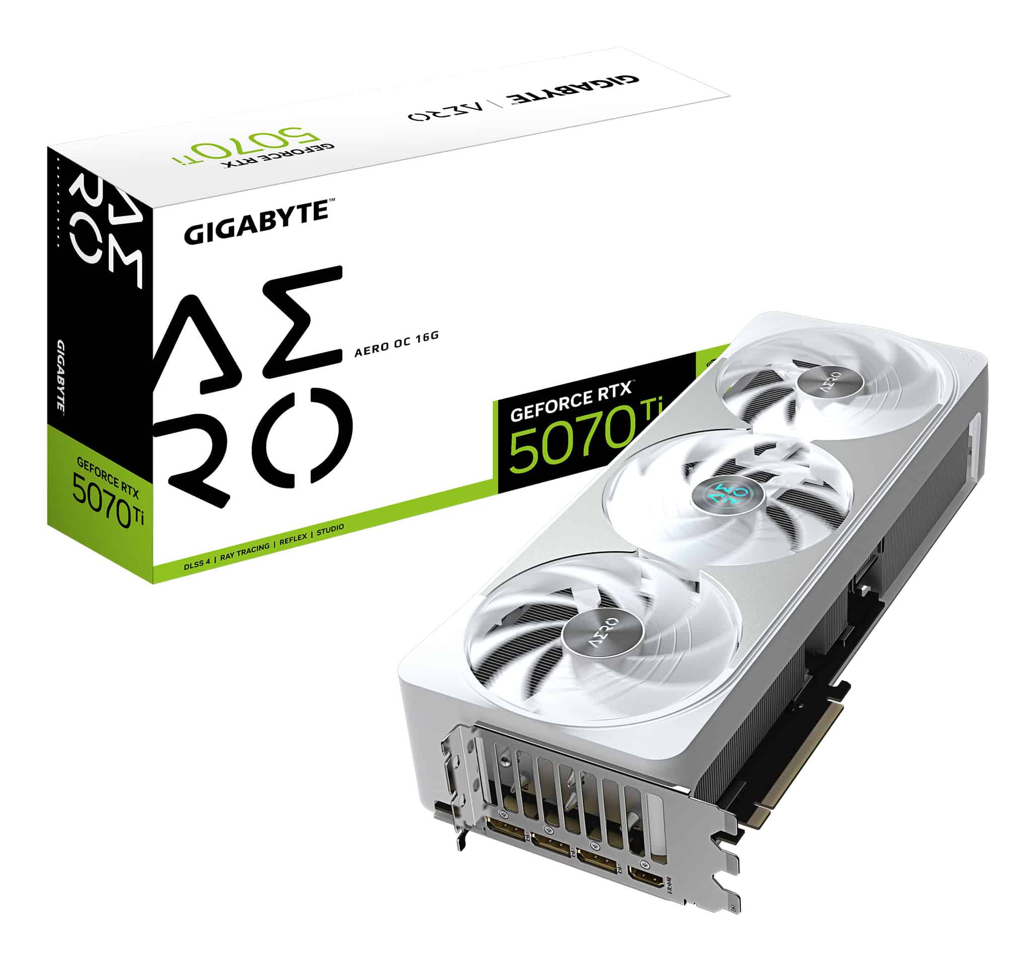 GIGABYTE GeForce RTX 5070 Ti AERO OC 16G NVIDIA 16 GB GDDR7 (GV-N507TAERO OC) thumbnail
