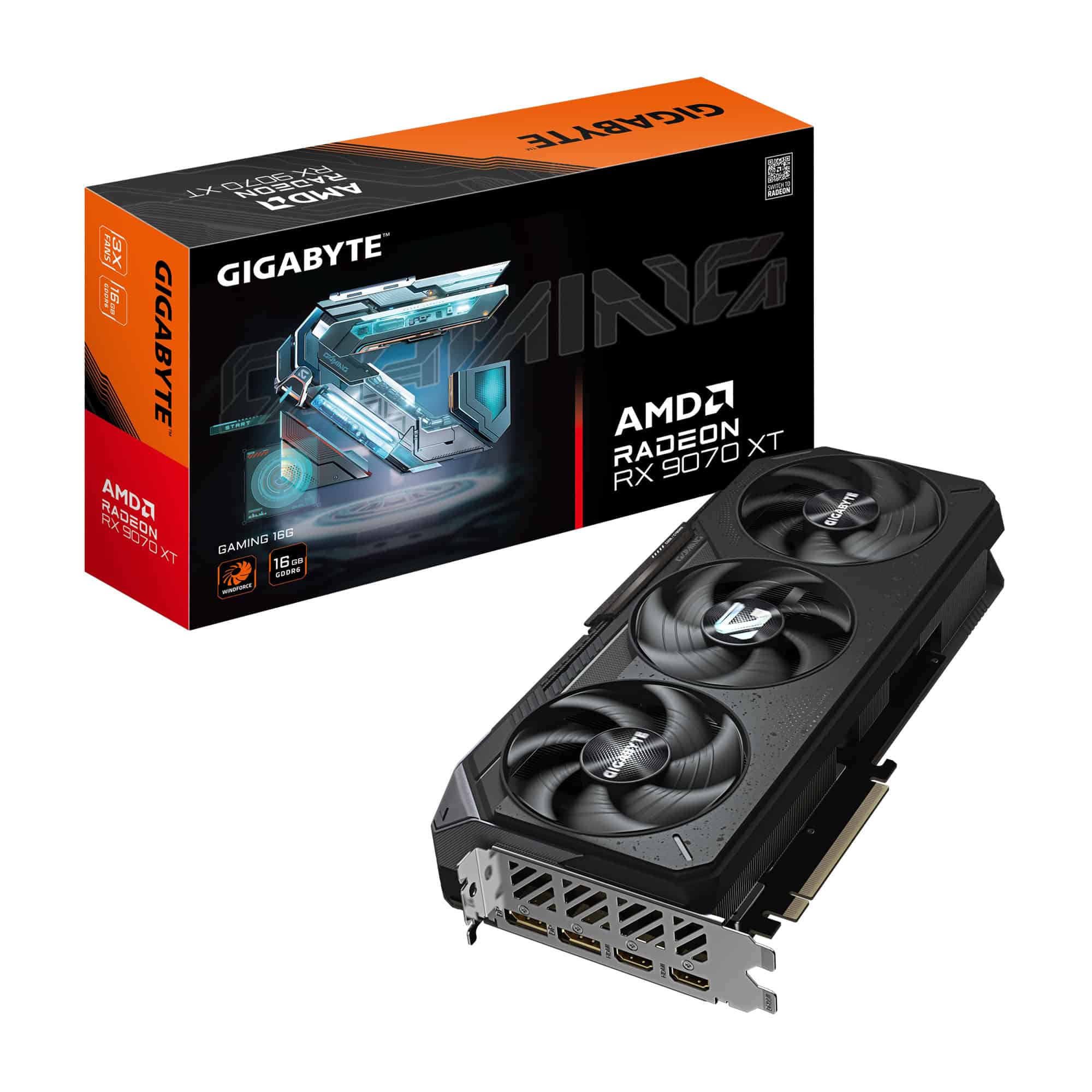 GIGABYTE Radeon RX 9070 XT GAMING 16G AMD 16 GB GDDR6 (GV-R9070XTGAMING) thumbnail