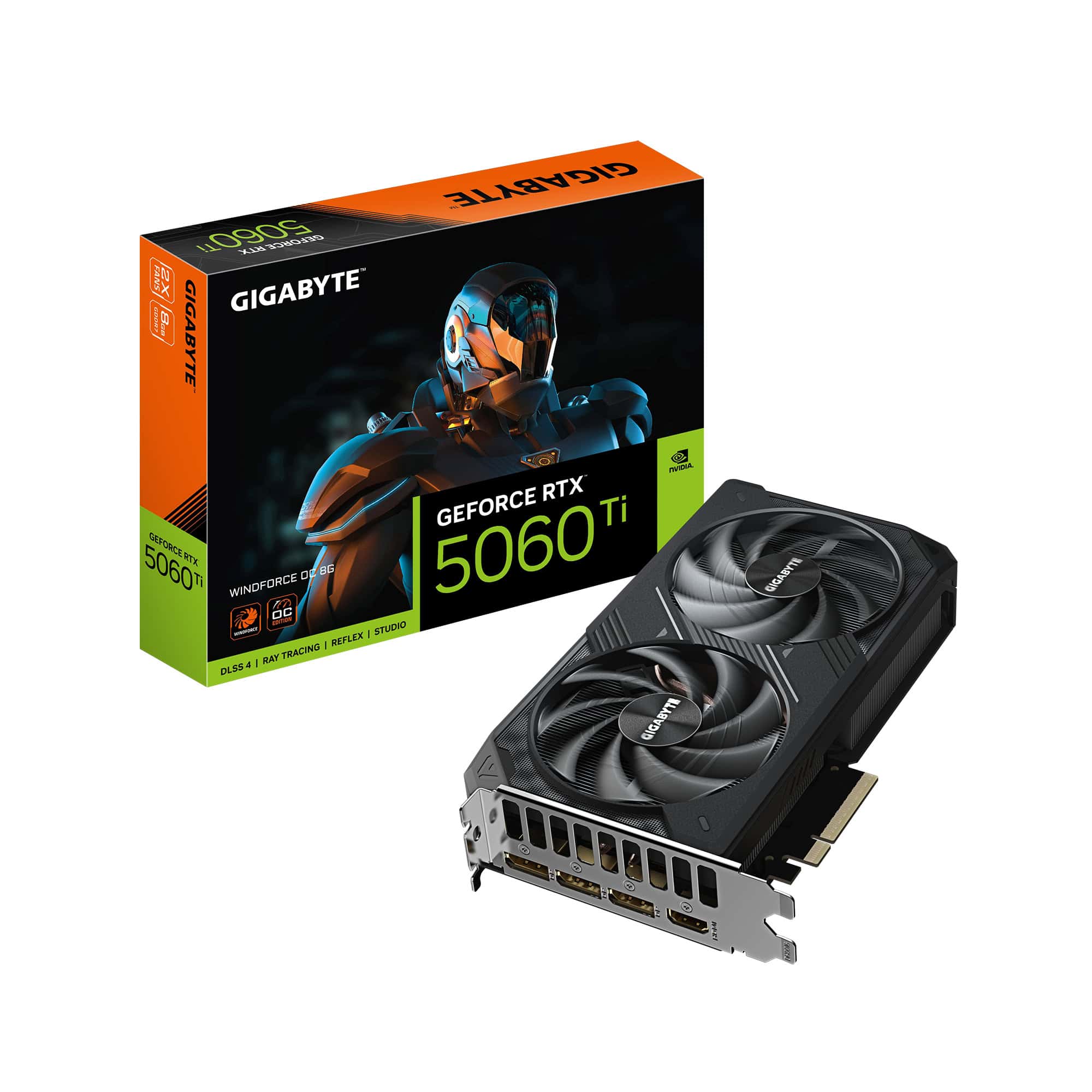 GIGABYTE GeForce RTX 5060 Ti WINDFORCE OC 8G NVIDIA 8 GB GDDR7 (N506TWF2OC-8GD) thumbnail