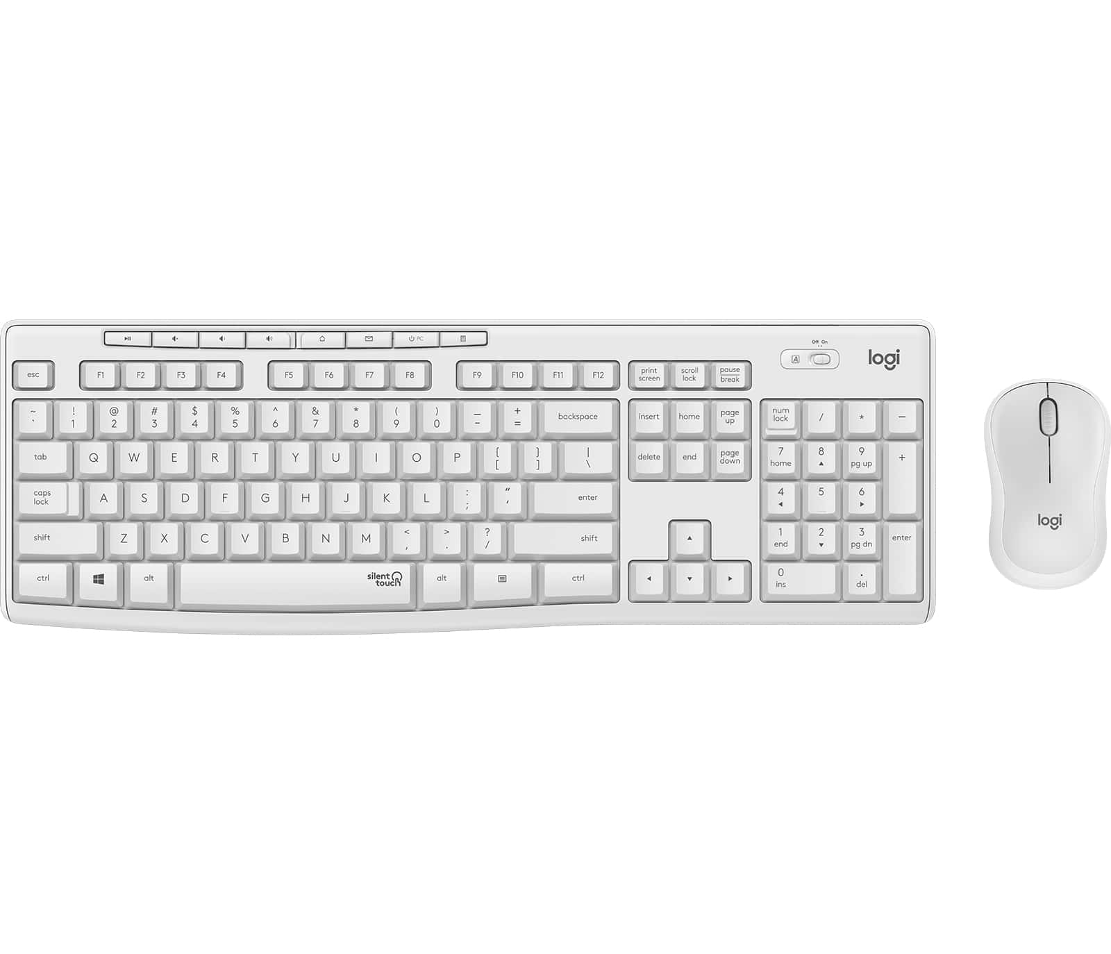 Logitech MK295 Silent Wireless Combo toetsenbord Inclusief muis USB QWERTY Engels Wit (920-009823) thumbnail