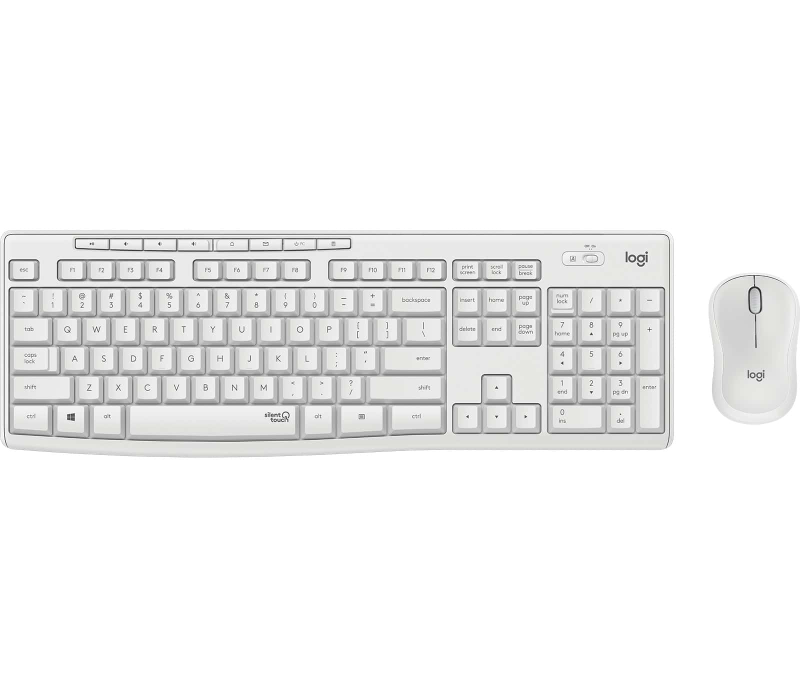 Logitech MK295 Silent Wireless Combo toetsenbord Inclusief muis RF Draadloos QWERTY Scandinavisch Wit (920-009830) thumbnail Logitech MK295 Silent Wireless Combo toetsenbord Inclusief muis RF Draadloos QWERTY Scandinavisch Wit (920-009830) thumbnail