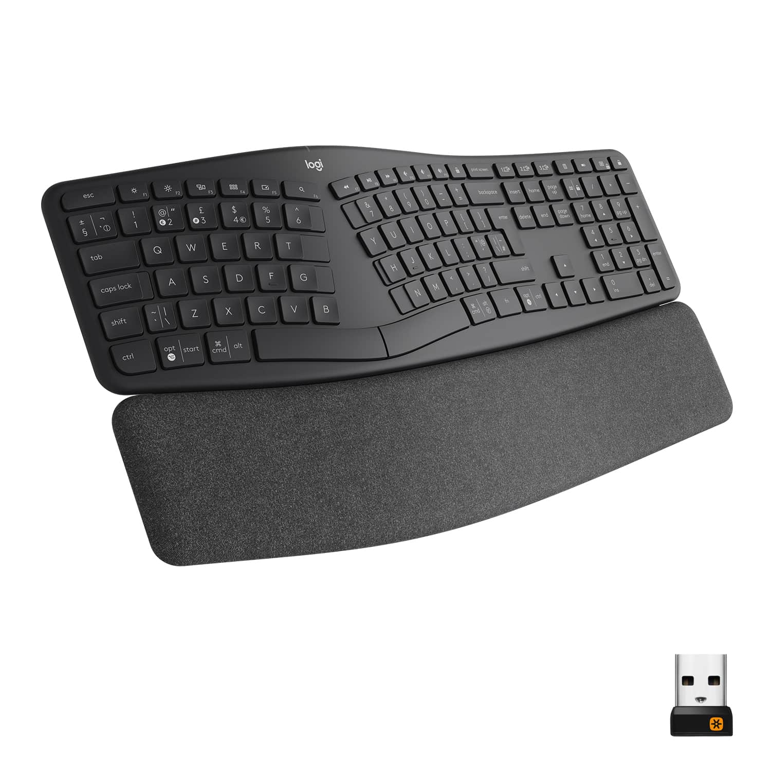 Logitech Ergo K860 toetsenbord RF-draadloos + Bluetooth US International Grafiet (920-010108) thumbnail