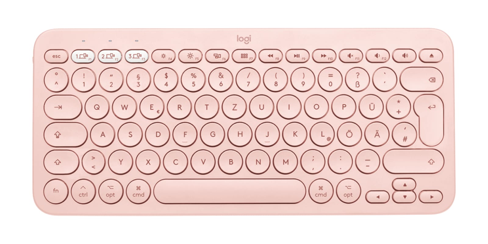 Logitech K380 for Mac Multi-Device Bluetooth Keyboard toetsenbord QWERTY Engels Roze (920-010404) thumbnail