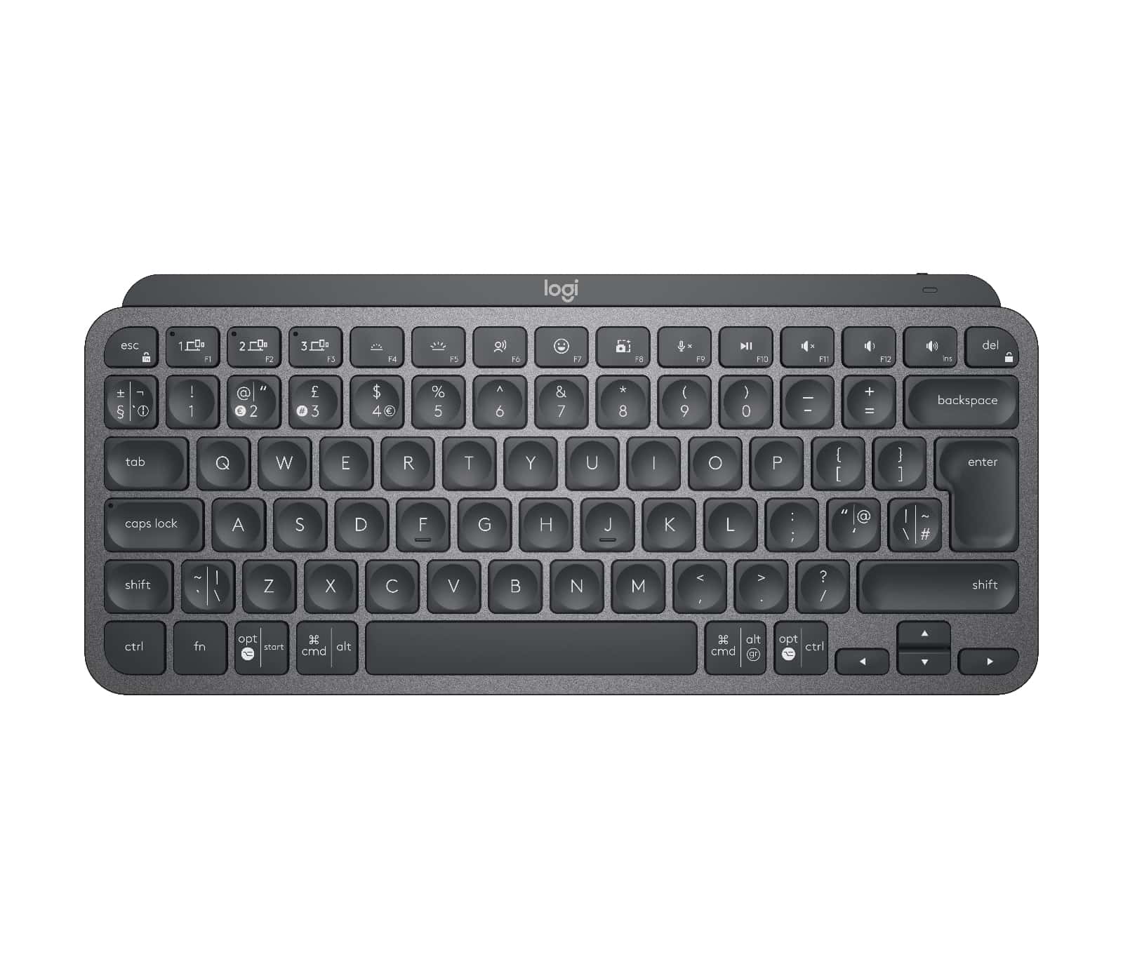 Logitech MX Keys Mini toetsenbord RF-draadloos + Bluetooth QWERTY Engels Grafiet (920-010495) thumbnail