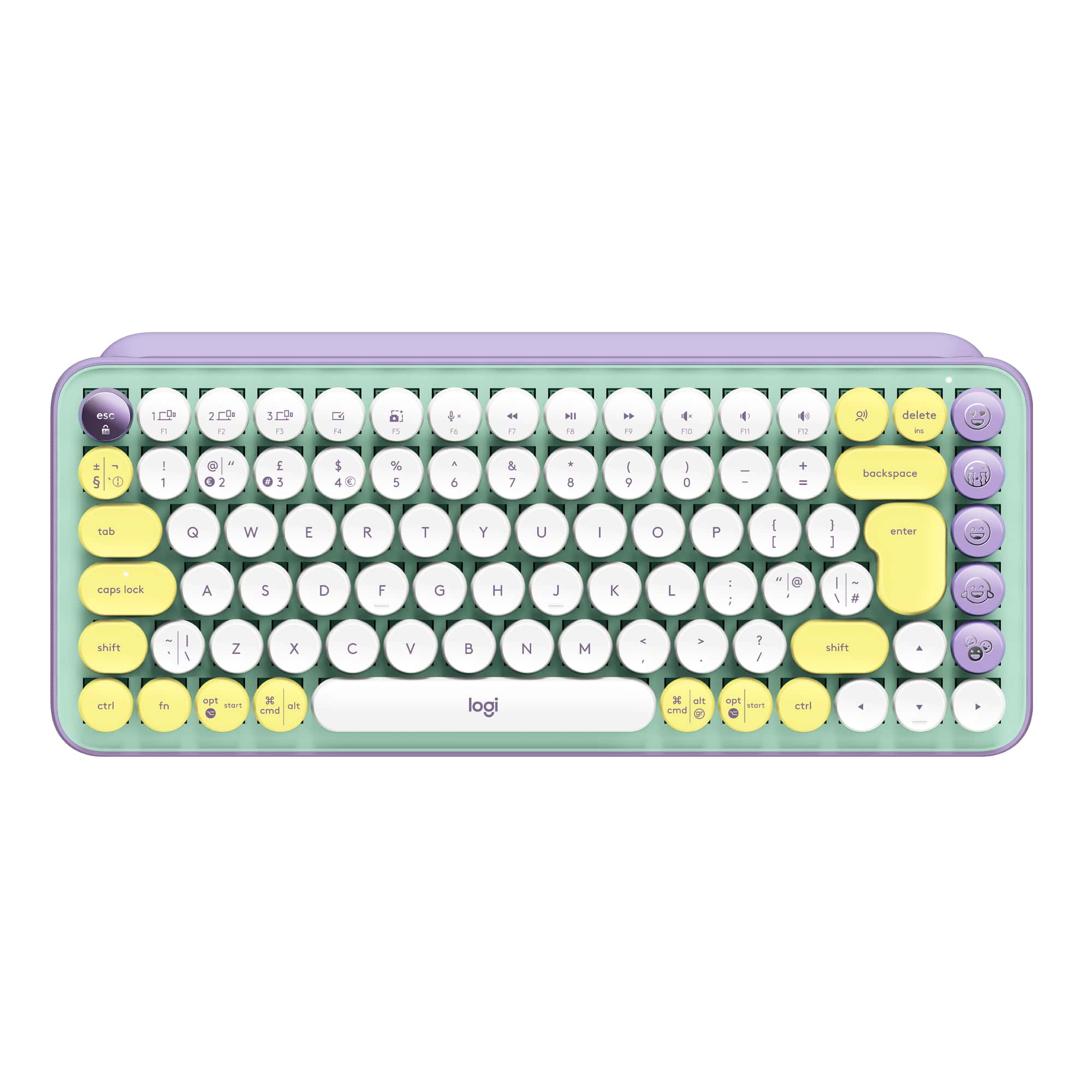Logitech POP Keys Wireless Mechanical Keyboard With Emoji Keys toetsenbord Bluetooth QWERTY Engels Muntkleur (920-010736) thumbnail Logitech POP Keys Wireless Mechanical Keyboard With Emoji Keys toetsenbord Bluetooth QWERTY Engels Muntkleur (920-010736) thumbnail