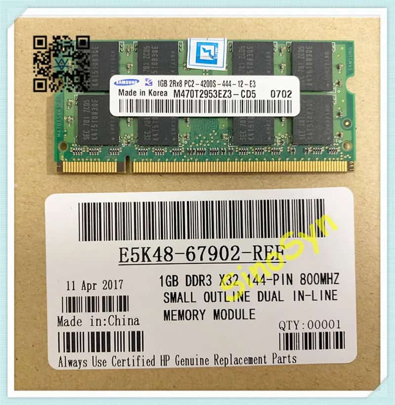 HP Dual in-line memory module (DIMM) with instruction guide (E5K48-67902) thumbnail