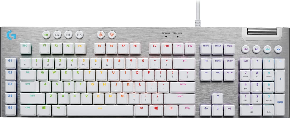 Logitech G G815 - Tactile - White toetsenbord USB QWERTY US International Wit (920-011359) thumbnail