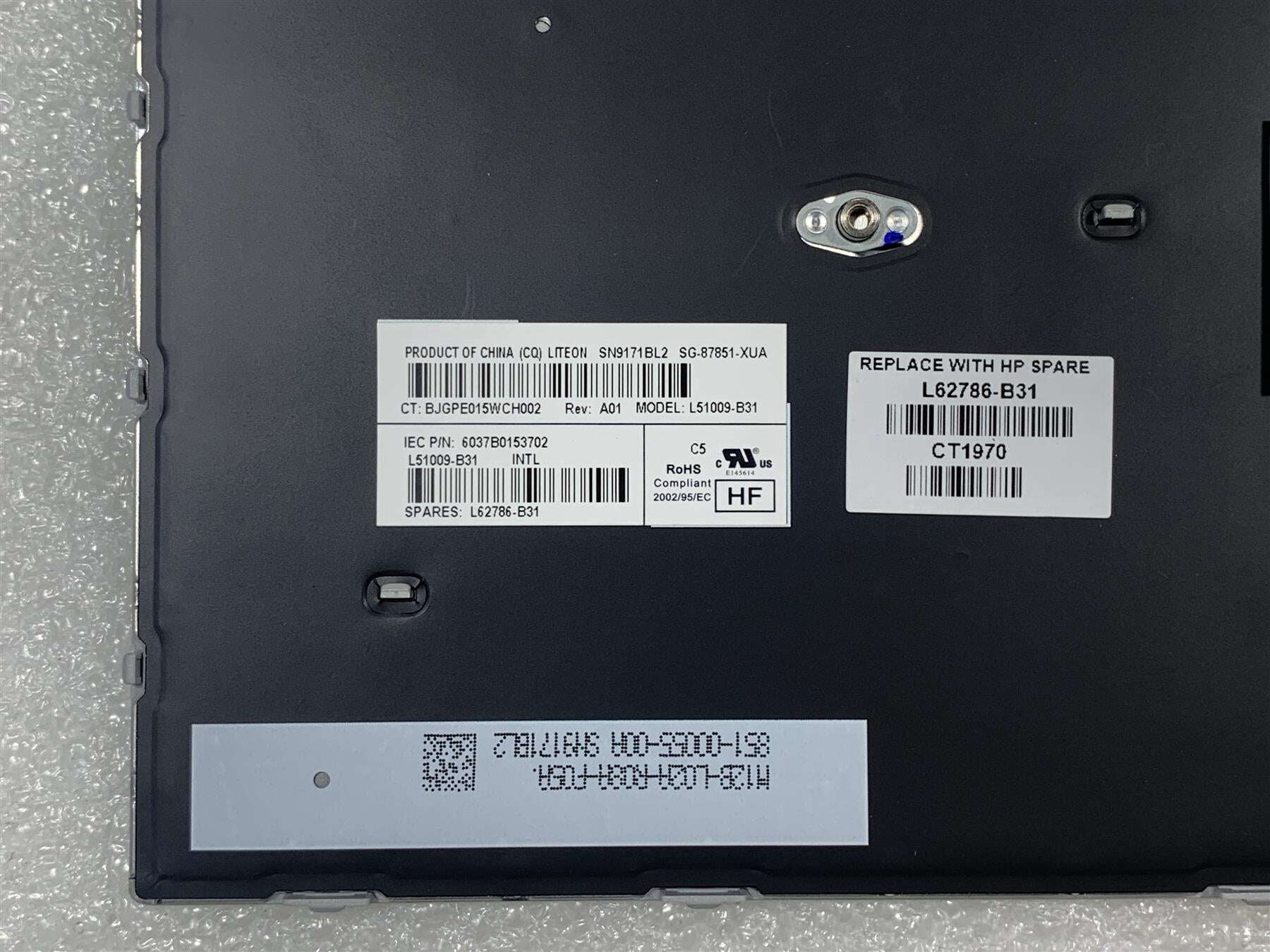 HP SPS-KBD CP+PS BL SR PVCY 15 - EURO (L62786-B31) thumbnail