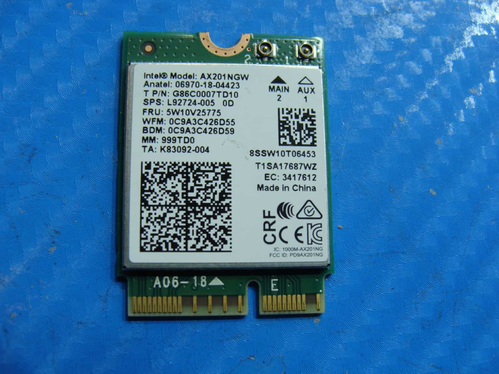 HP SKO-WLAN 11ax 2x2 INT AX201NGW-W HrP2 NV (L92724-005) thumbnail