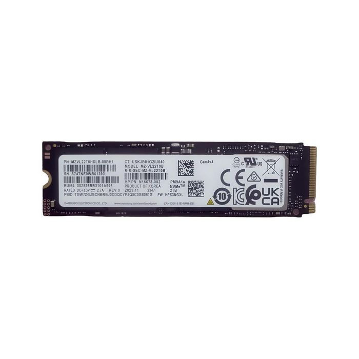 HP SPS-SSD 2TB 2280 PCIE-4X4 NVME TLC SNWFK (P33770-001) thumbnail