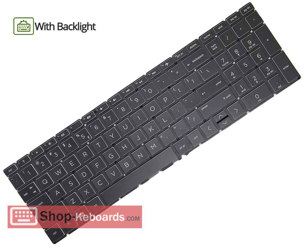 HP SPS-KEYBOARD BL SR INTL (P39082-B31) thumbnail