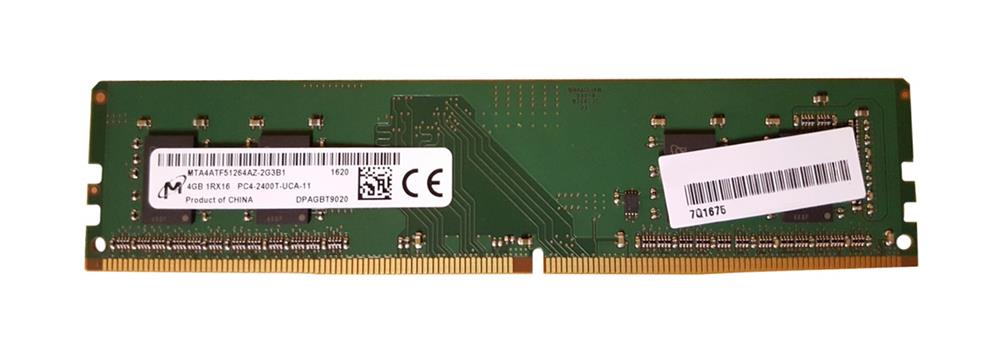MICRON 4GB (1*4GB) 1RX16 PC4-19200T-U DDR4-2400MHZ UDIMM (MTA4ATF51264AZ-2G3) thumbnail