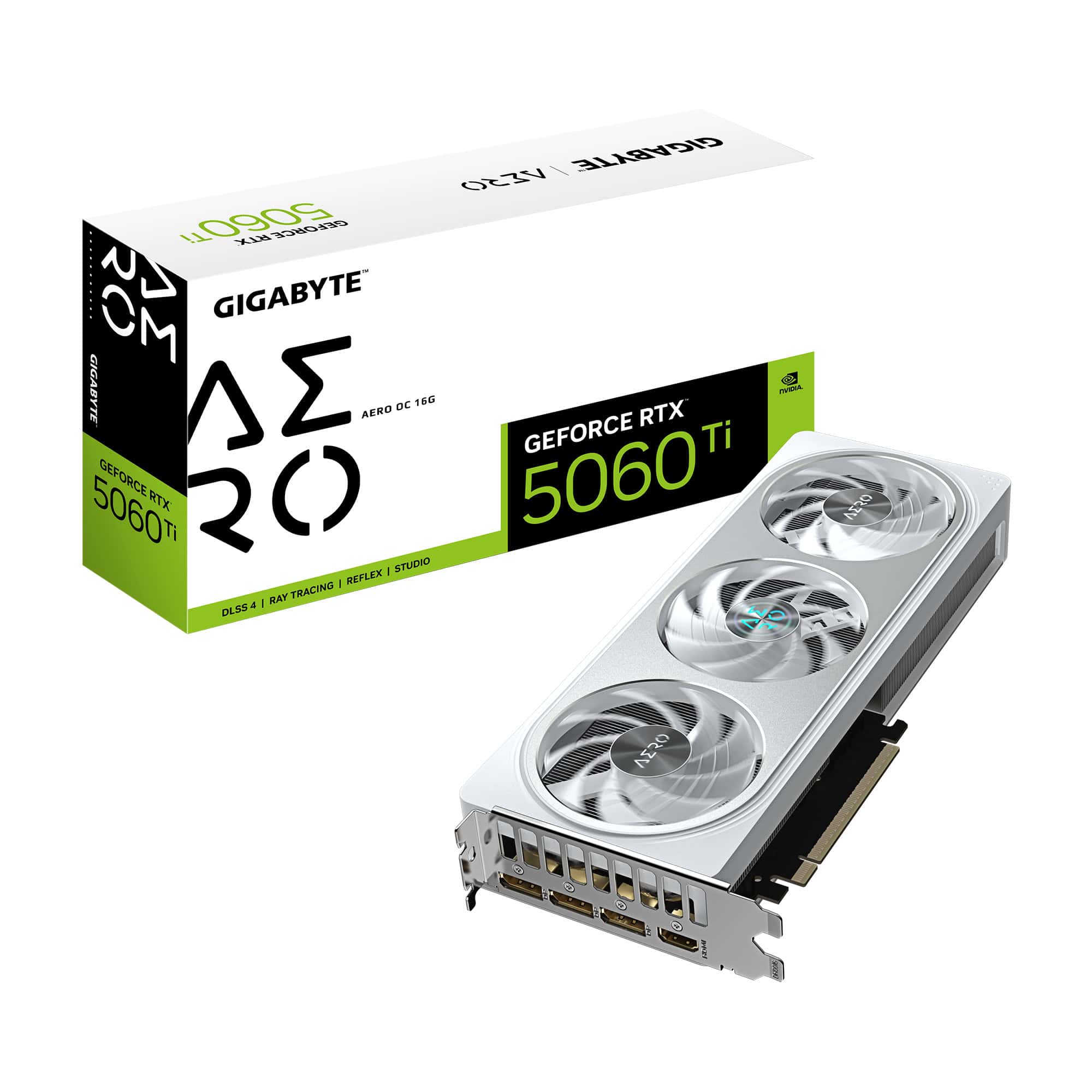 GIGABYTE GeForce RTX 5060 Ti AERO OC 16G NVIDIA 16 GB GDDR7 (GV-N506TAERO OC-16GD) thumbnail