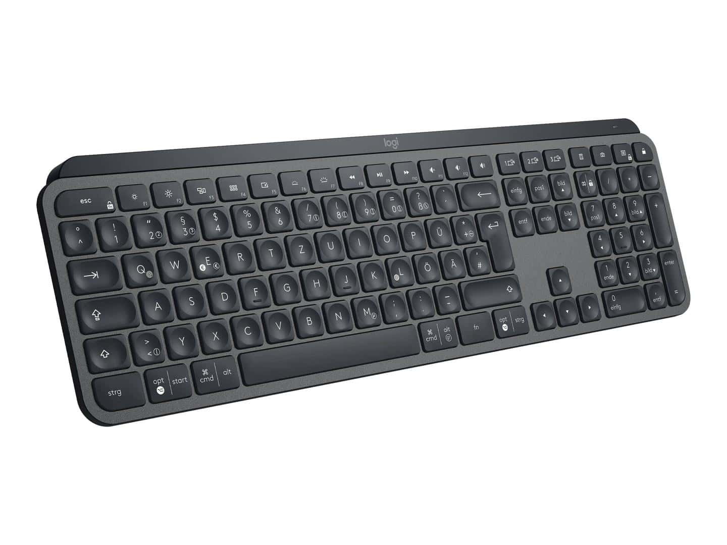 Logitech MX Keys Advanced Illuminated Kabellose Tastatur Graphite - Tastatur (920-009403) (920-009403) thumbnail