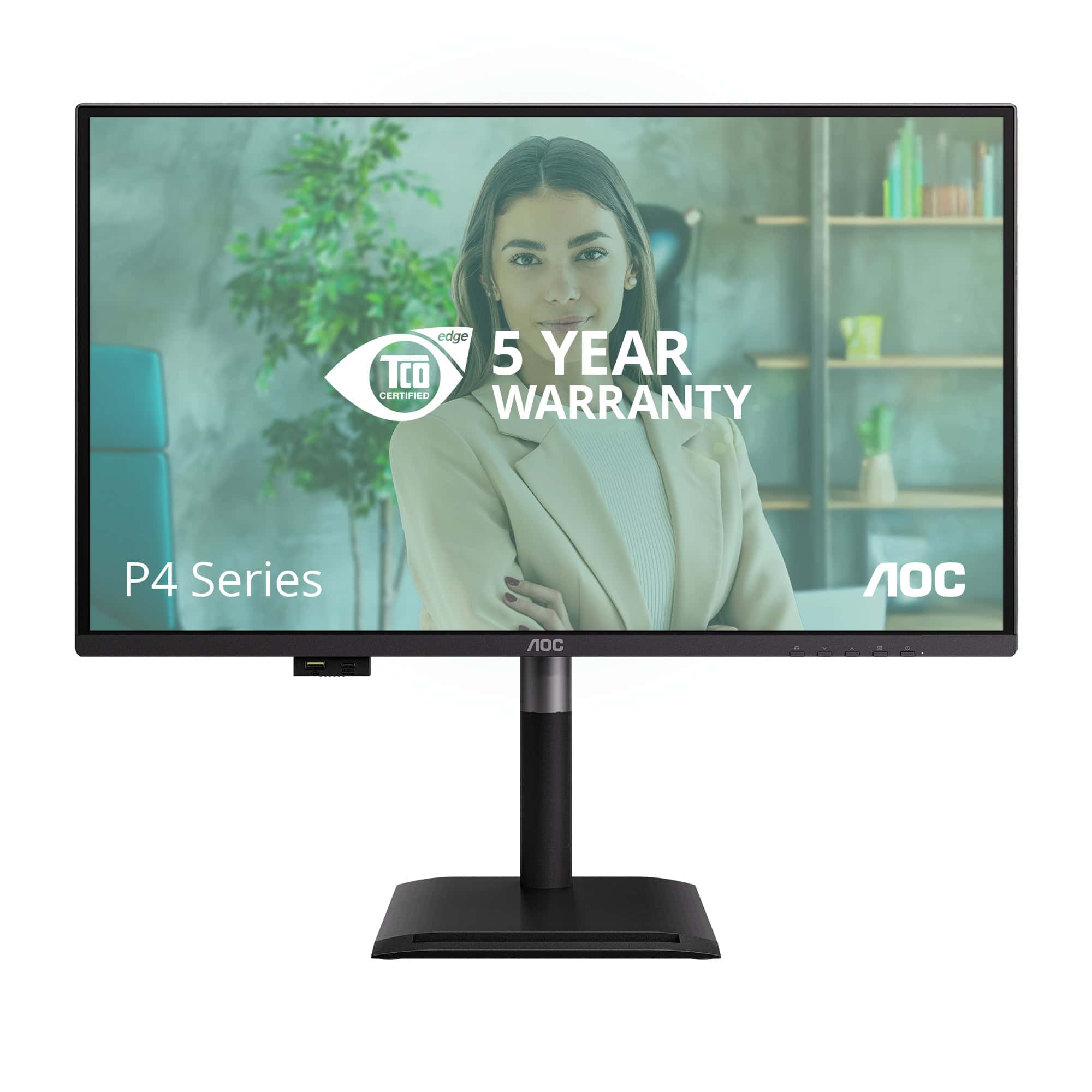AOC Q27P4U computer monitor 68,6 cm (27) 2560 x 1440 Pixels Wide Quad HD Zwart (Q27P4U) thumbnail