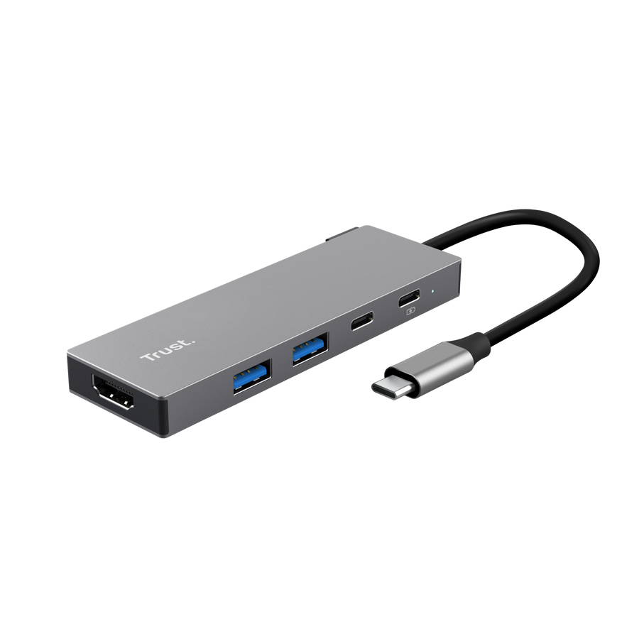 Trust 26062 interface hub USB Type-C Grijs (26062) thumbnail Trust 26062 interface hub USB Type-C Grijs (26062) thumbnail