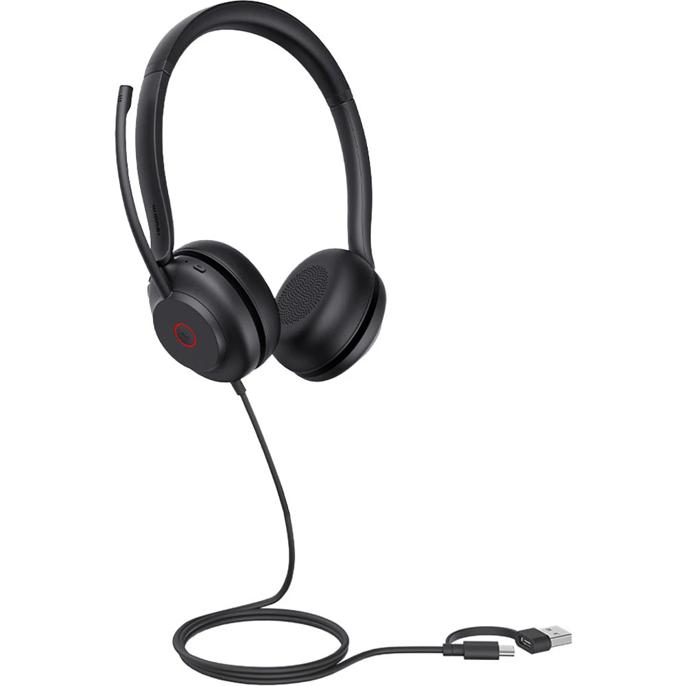 Yealink UH35 Dual - Headset - on-ear (UH35 DUAL UC USB-C/A) (UH35 DUAL UC USB-C/A) thumbnail