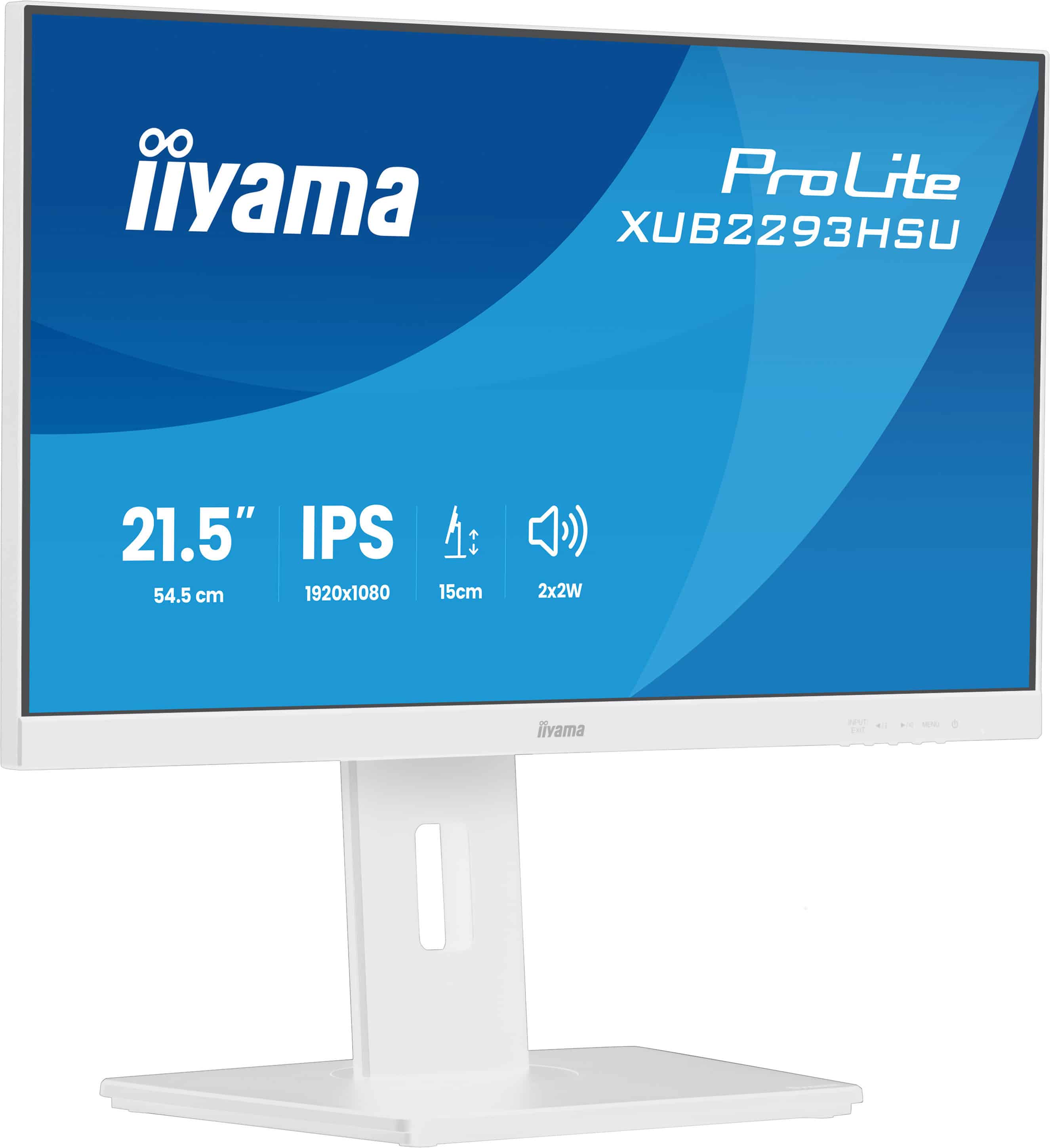iiyama ProLite XUB2293HSU-W7 computer monitor 54,6 cm (21.5) 1920 x 1080 Pixels Full HD LED Wit (XUB2293HSU-W7) thumbnail
