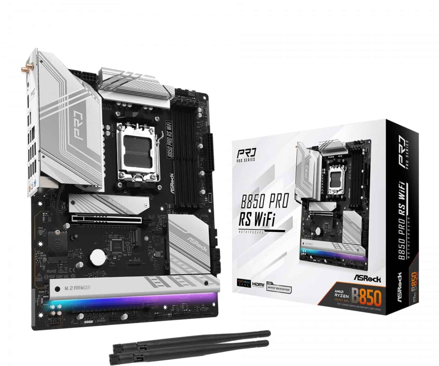 ASRock B850 Pro RS WiFi Mainboard (90-MXBQL-A0UAYZ) thumbnail